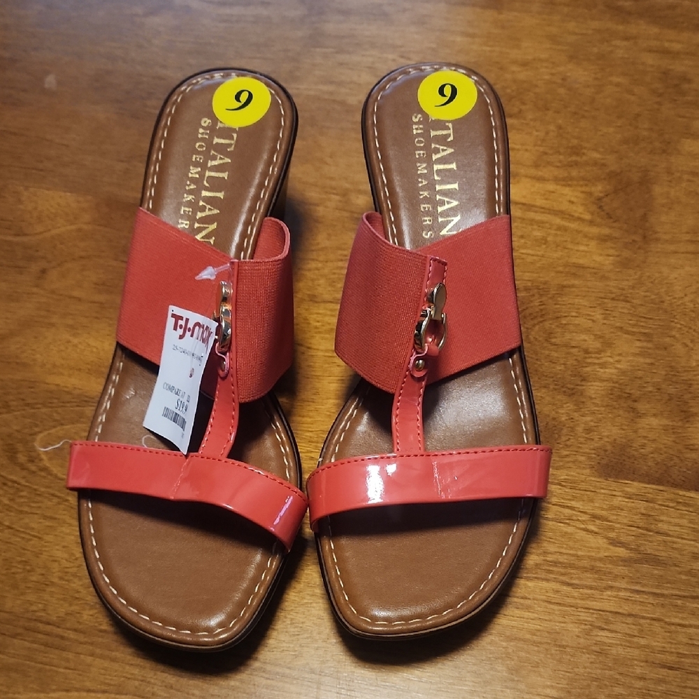 Italian Shoemakers Women's Red Slide Sandals